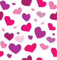seamless pattern with colored hearts vector image