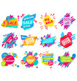 set of modern bright different colored sale vector image