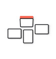 tablet computers with blank screens vector image vector image