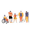 a group of people with disabilities vector image vector image