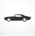 american muscle car silhouette vector image vector image