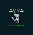 deep machine learning linear icon in two colors vector image