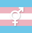 transgender sign and flag vector image vector image