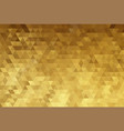 abstract golden triangle pattern background vector image vector image