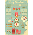 infographic with santa claus vector image