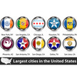 largest cities in united states vector image vector image