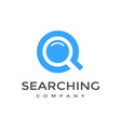 q letter or font with magnifying glass logo vector image vector image