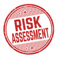 risk assessment grunge rubber stamp vector image vector image