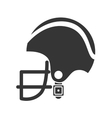 silhouette helmat american football isolated vector image