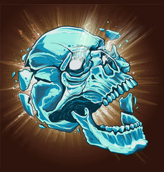 Skull in stone Royalty Free Vector Image - VectorStock