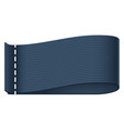 blue textile tag realistic blank ribbon mockup vector image