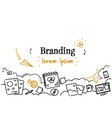 business creative development branding concept vector image