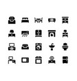 furniture glyph icons vector image