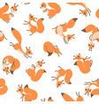 little cute squirrels seamless pattern for gift vector image