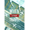 travel inspiration poster vector image vector image