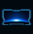 futuristic window planet view vector image vector image