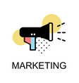 megaphone icon for marketing on white background vector image vector image