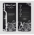 wine card menu flyers template vector image vector image