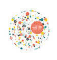 abstract circle frame with halftone dots vector image
