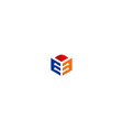 abstract cube technology logo vector image
