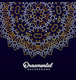 arabic ornament background baroque in victorian vector image vector image