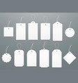 blank white paper price tags or gift tags vector image