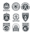 set of icons space vector image
