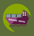 flat modern design with shadow icons ship delivery vector image vector image