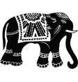 retro elephant silhouette vector image vector image
