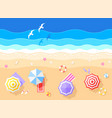 sea and beach vector image
