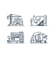 set design icons vector image