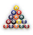 billiard balls on table eps 10 vector image