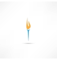 burning torch icon vector image