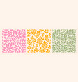 groovy abstract flower art seamless patterns vector image vector image