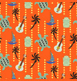 hawaii beach orange seamless pattern vector image vector image