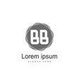 letter logo bb template design vector image vector image