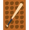 baseball bat leather glove vector image