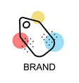 brand icons for business on white background vector image vector image