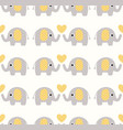cute seamless elephants wallpaper pattern vector image