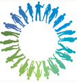 green and blue people vector image vector image