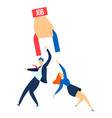 magnet work people pulls businessman concept vector image