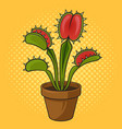 venus flytrap pinup pop art vector image vector image