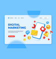 digital marketing online communication concept vector image