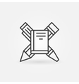education concept logo or icon vector image