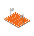 park basketball playground composition vector image vector image