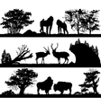 wild animals monkey deer musk ox in different habi vector image