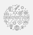 innovation round concept linear vector image