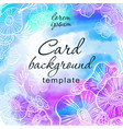abstract floral ornament element on watercolor vector image