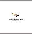 flying human logo design template vector image