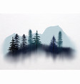 hand painted watercolour winter tree christmas vector image